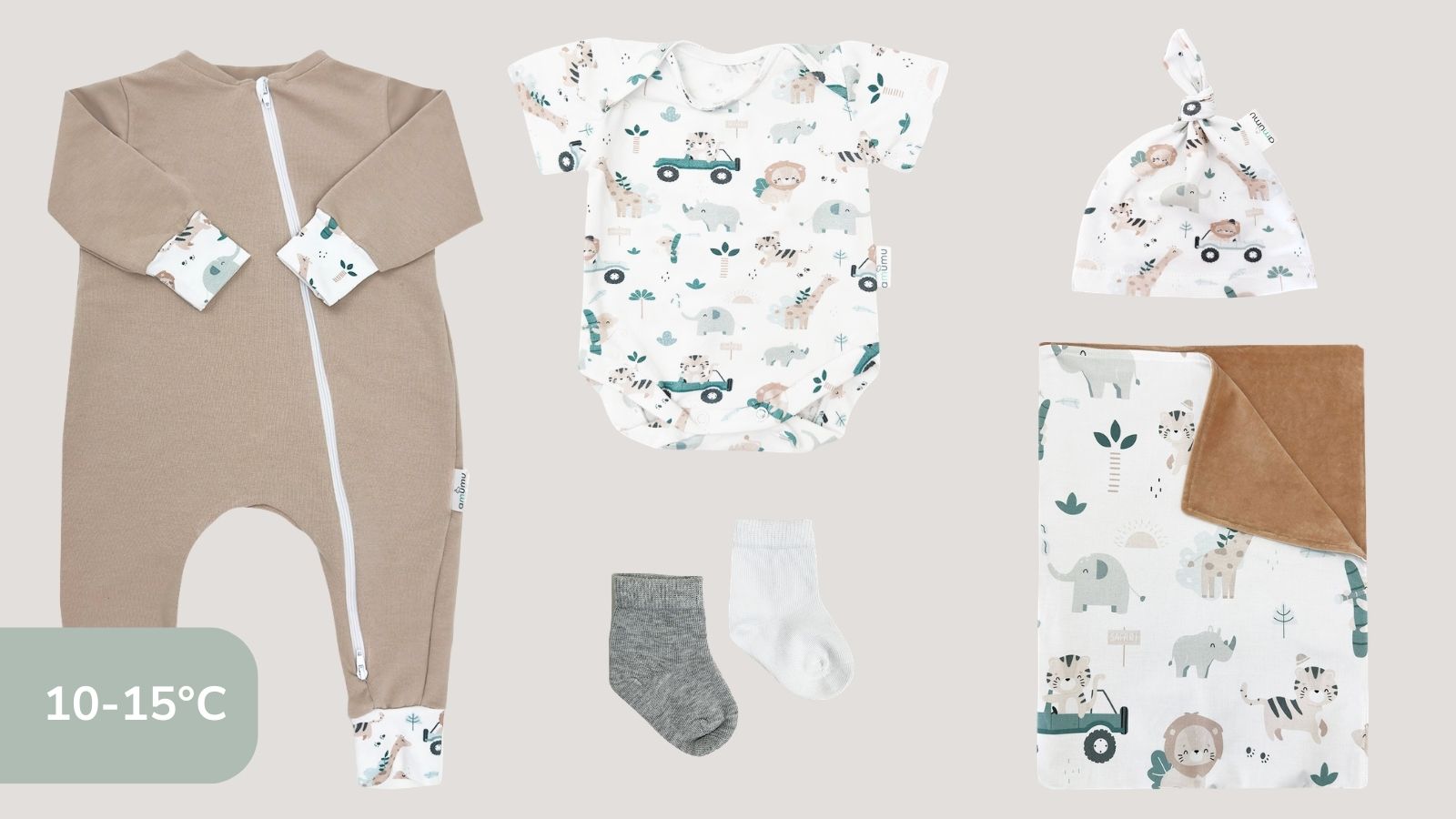 Zestaw na wyjście ze szpitala z kombinezonem dresowym Safari