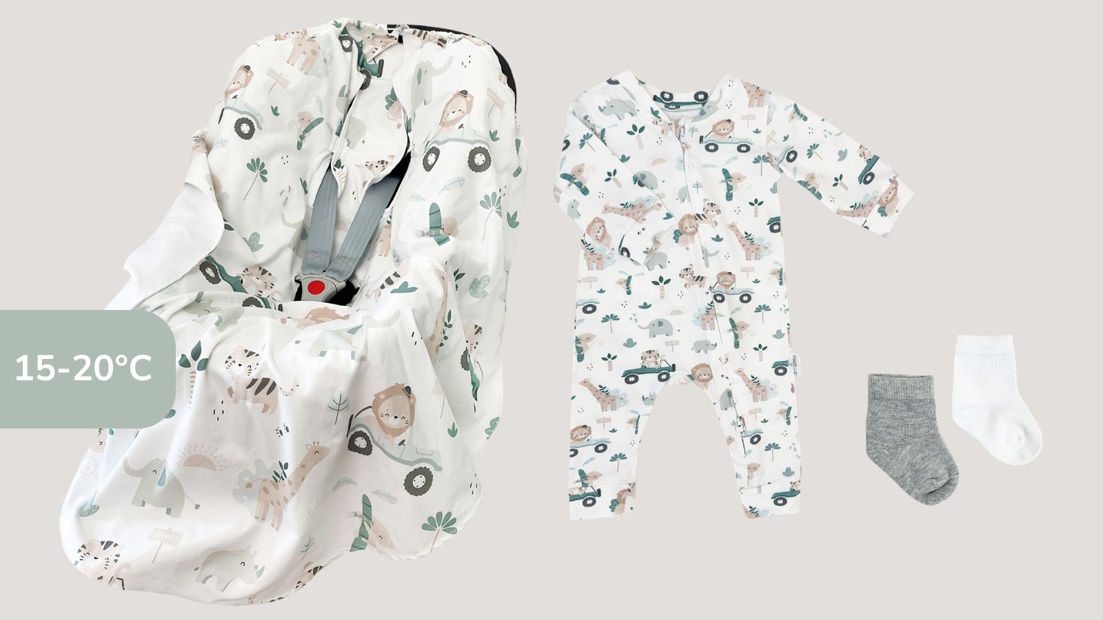 Zestaw na wyjście ze szpitala wiosna Safari