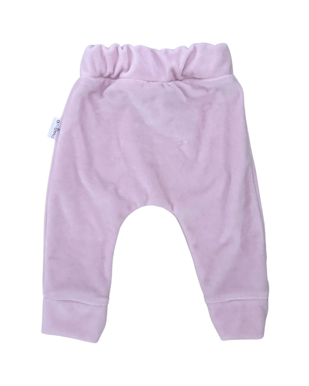 Spodenki niemowlęce welurowe Magiczny Ogród 62/68 pudrowy róż