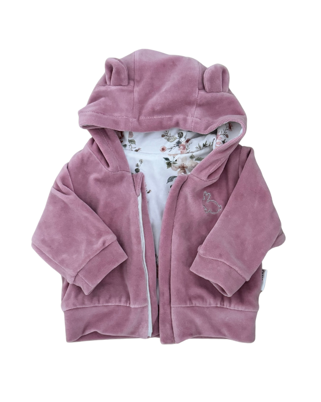 Bluza niemowlęca welurowa Magiczny Ogród 62/68 róż