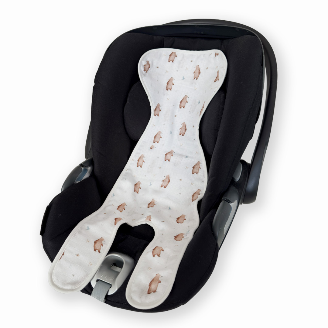 Antypotowa wkładka bambusowa do fotelika Miś Henry