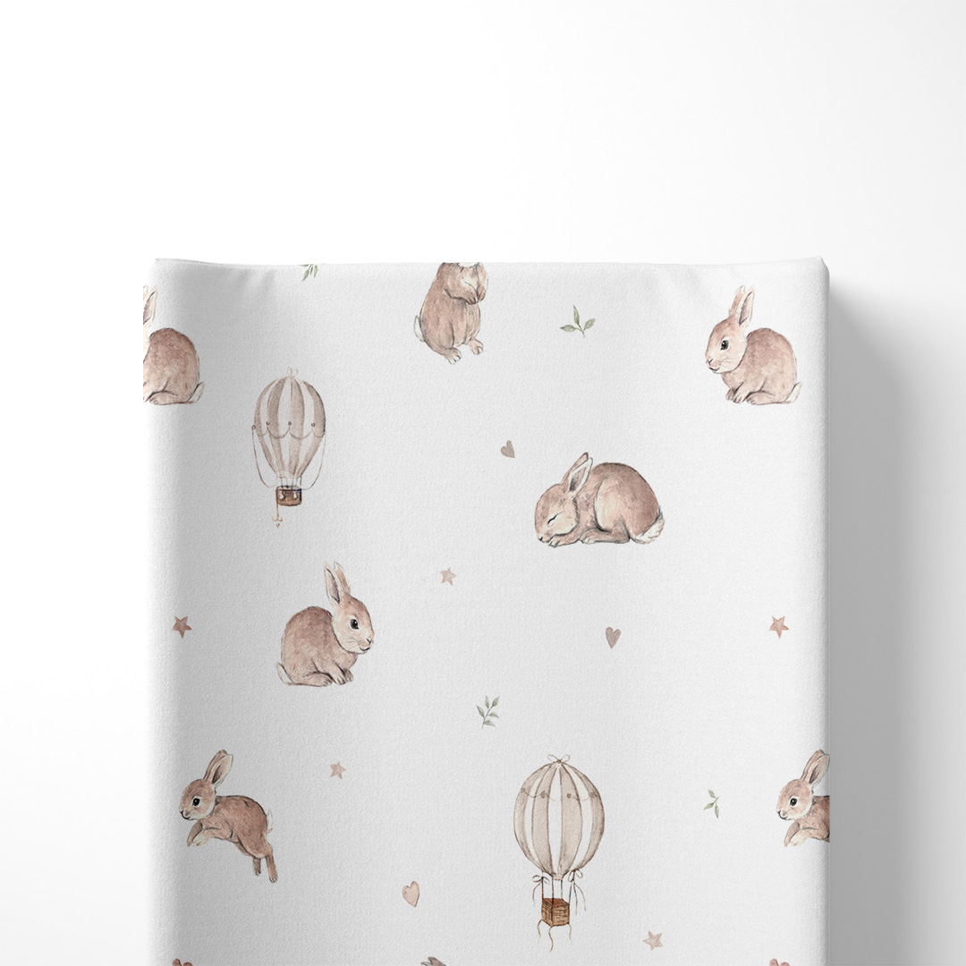 Prześcieradło z gumką do dostawki Króliczek Teodor 60x90 cm