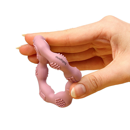 Gryzak silikonowy beżowy ring BabyOno image 4