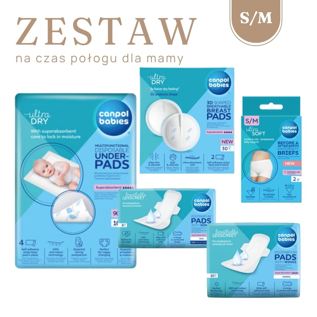 Zestaw połogowy po wyjściu ze szpitala dla mamy S/M