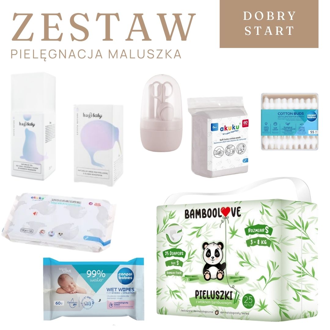Zestaw wyprawkowy pielęgnacja maluszka róż