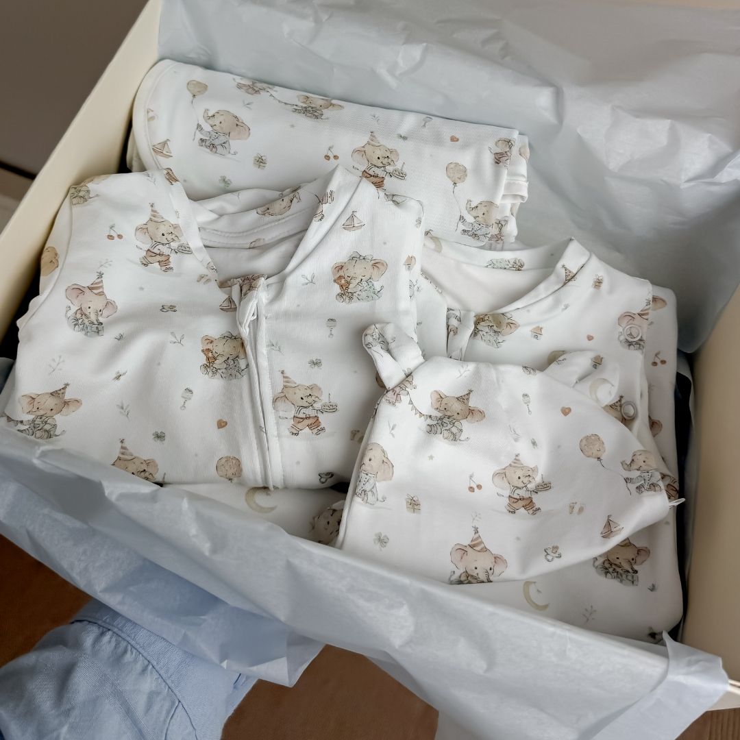 Box wyprawkowy Świętujące Słoniki - limitowana edycja image 2
