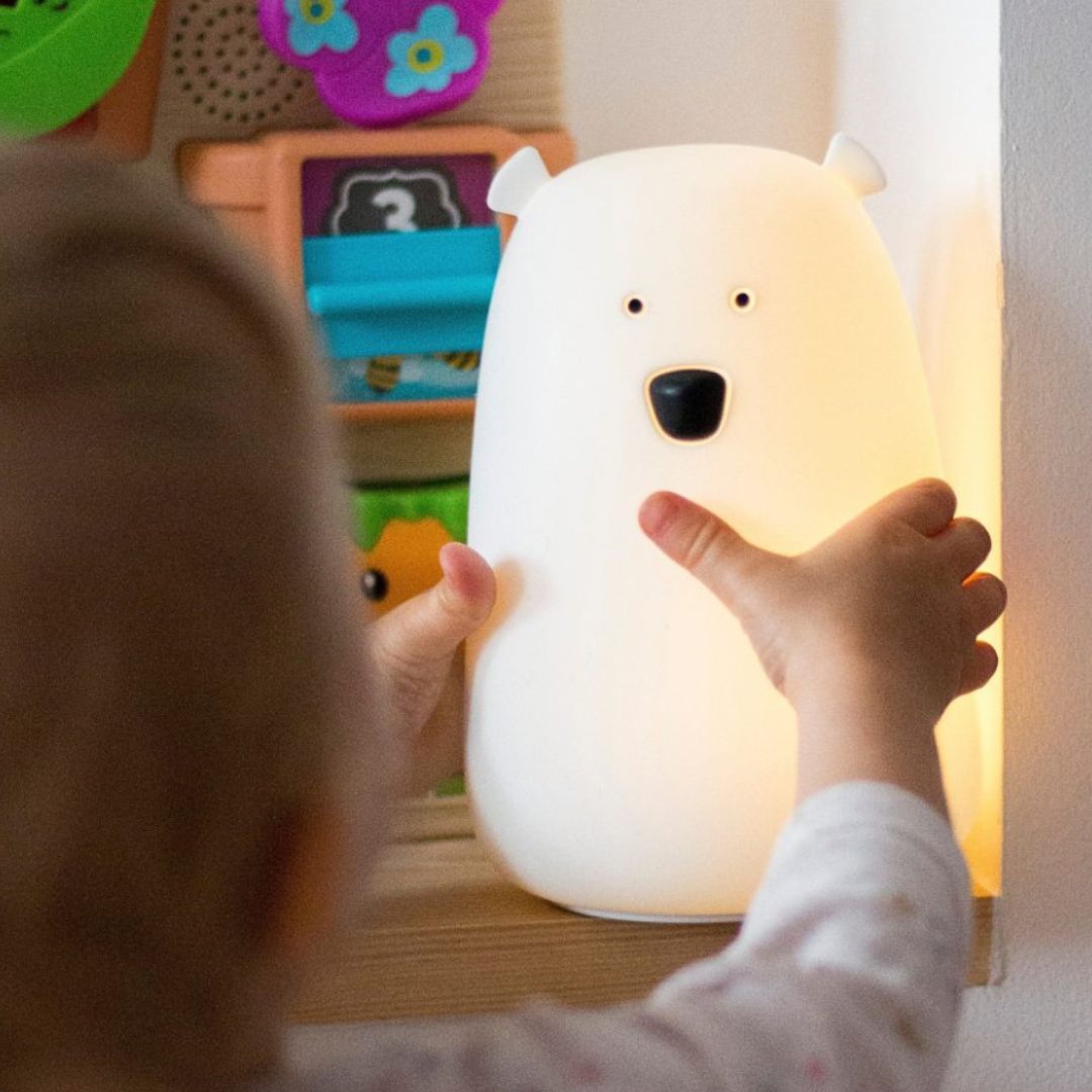Lampa led Miś Biały duża z pilotem image 2