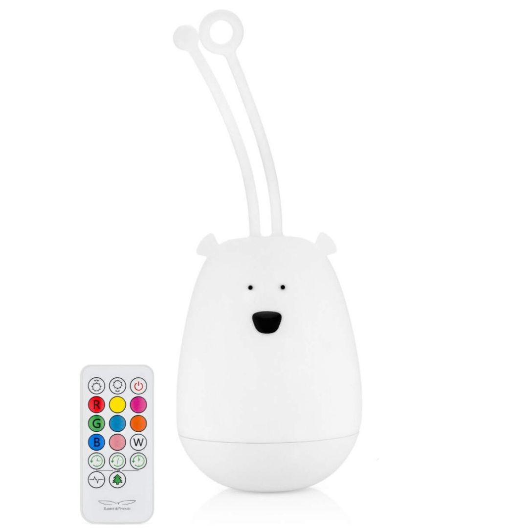 Lampa led Miś Biały do zawieszenia z pilotem