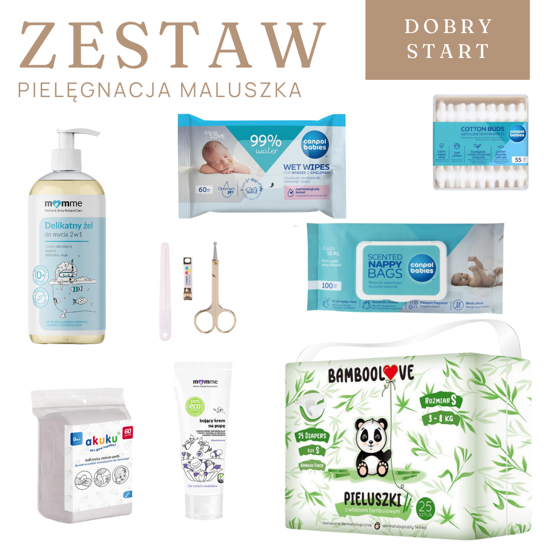 Zestaw wyprawkowy pielęgnacja maluszka