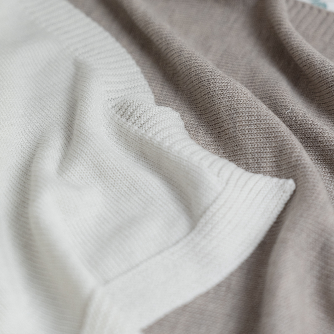 Kocyk merino Premium dla niemowlaka MILO Latte image 4