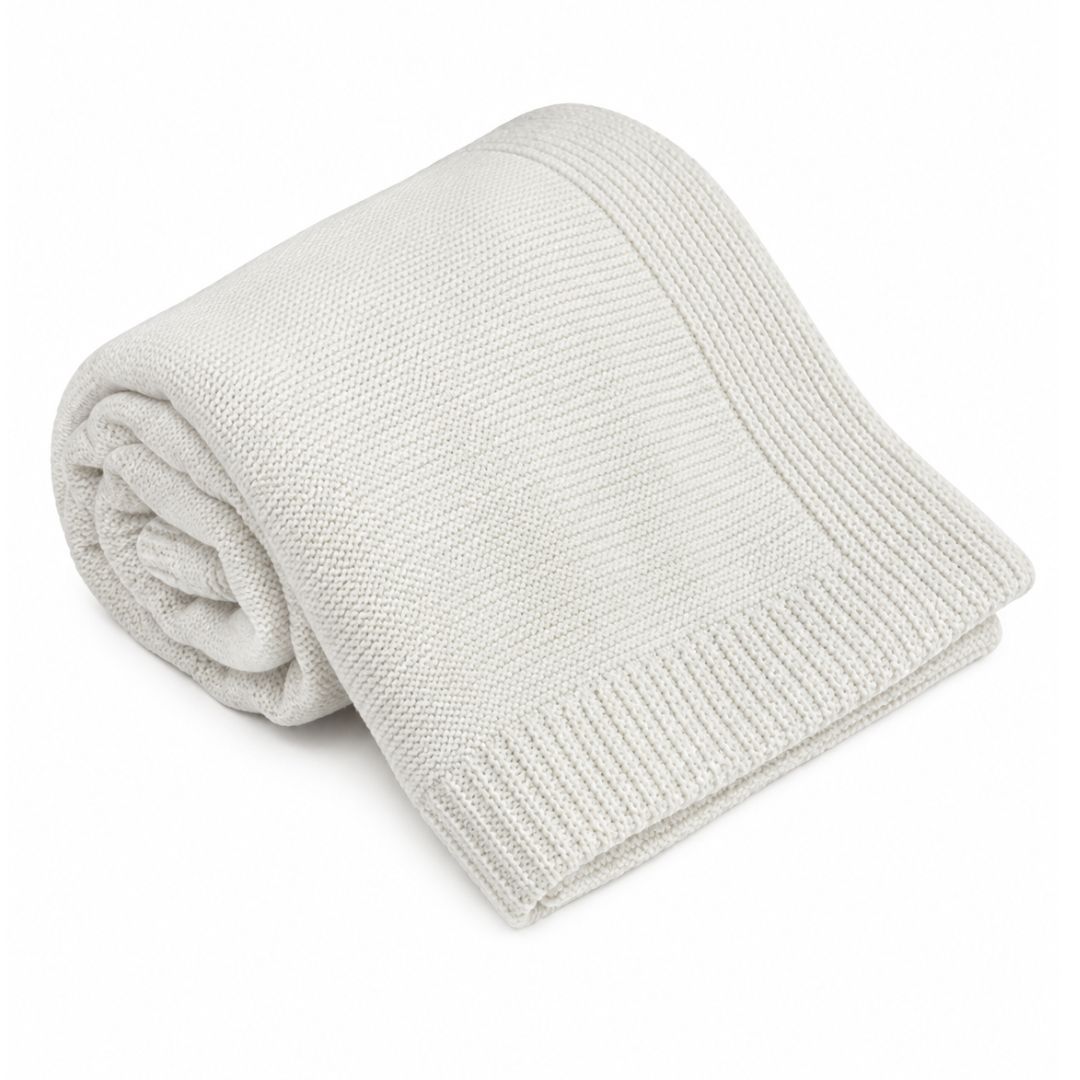 Kocyk merino Premium dla niemowlaka MILO śmietanka
