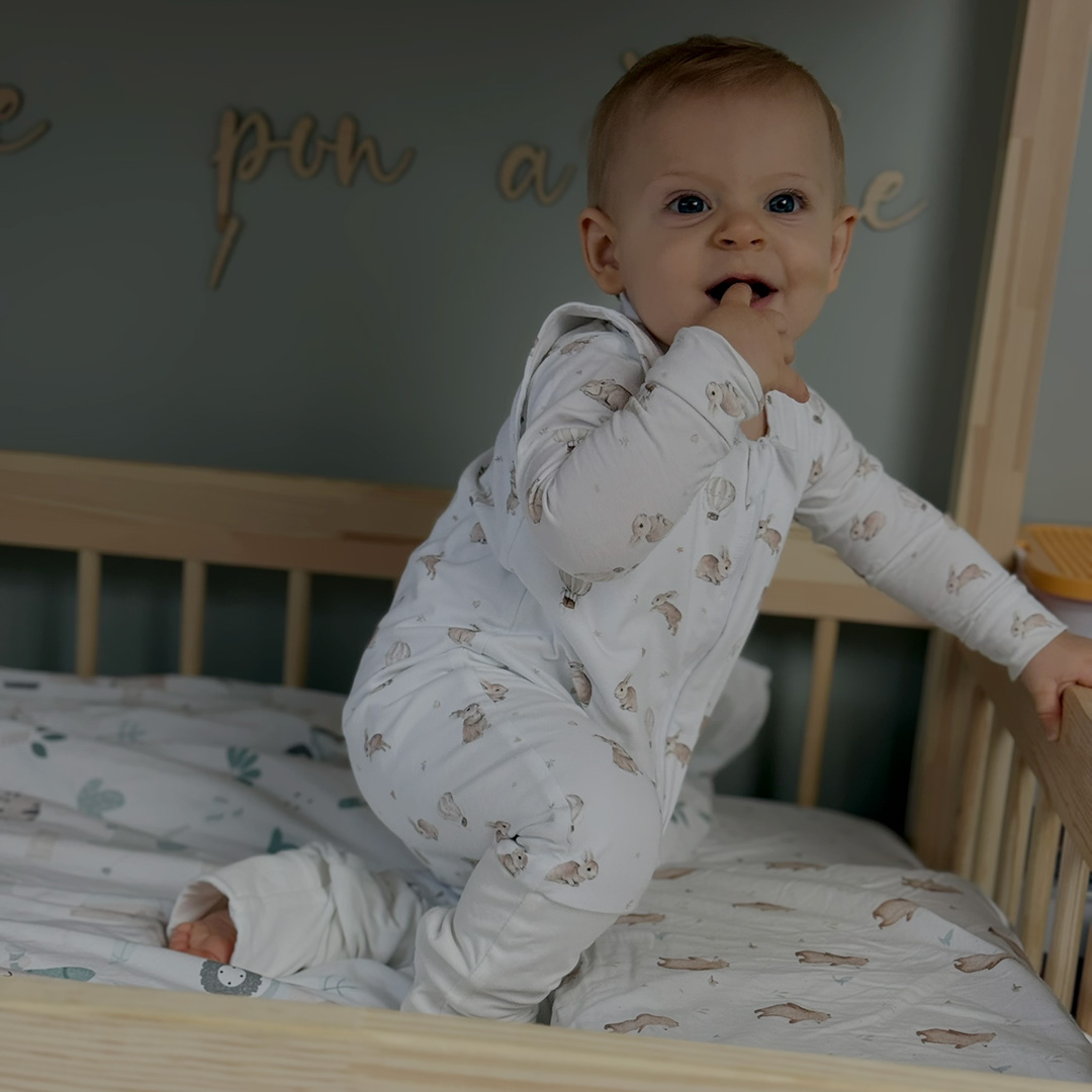 Śpiworek z nogawkami do spania dla niemowlaka 2.5 TOG Króliczek Teodor 6-12m image 4