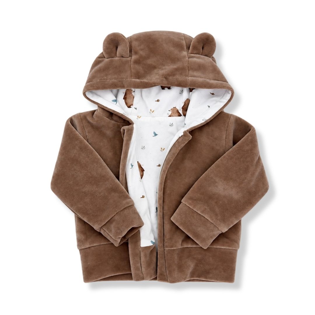 Bluza niemowlęca welurowa Miś Henry