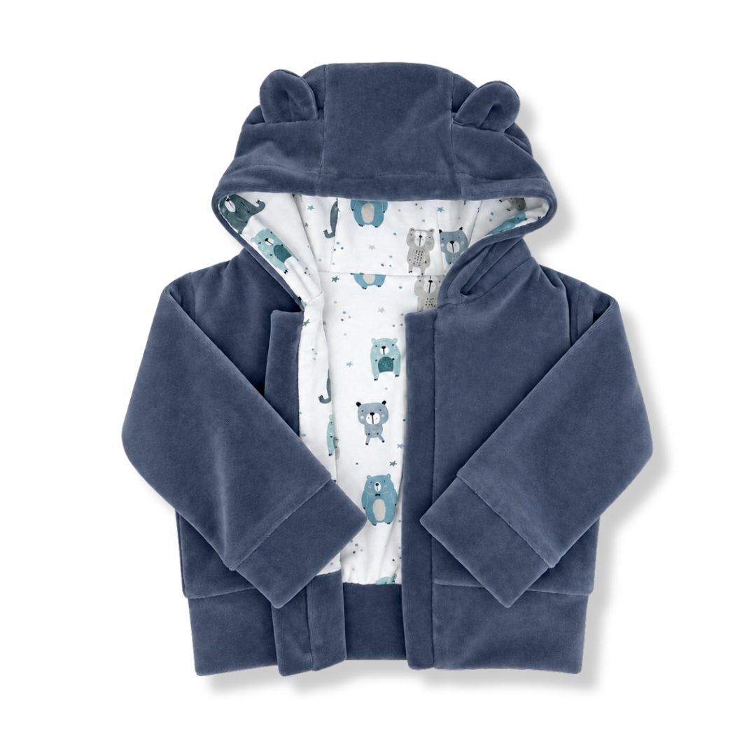 Bluza niemowlęca welurowa Pastelowe Misie