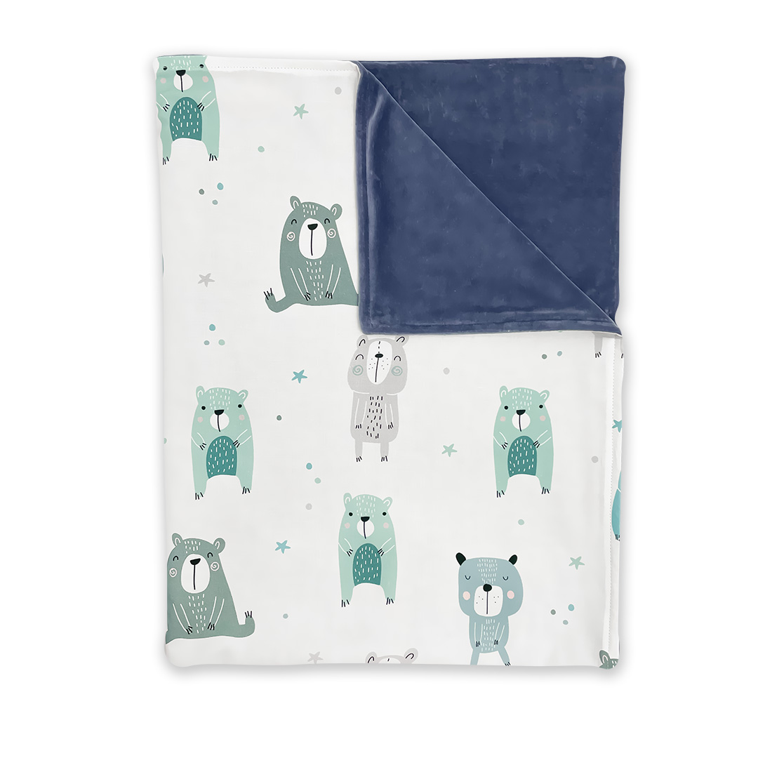 Kocyk niemowlęcy light Pastelowe Misie