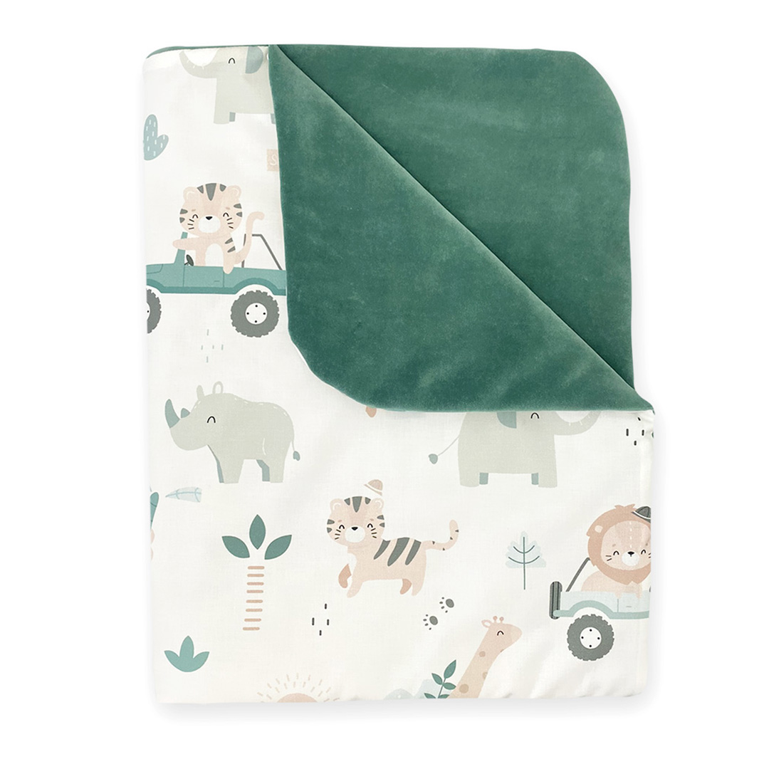 Kocyk bawełniany dla niemowlaka Safari