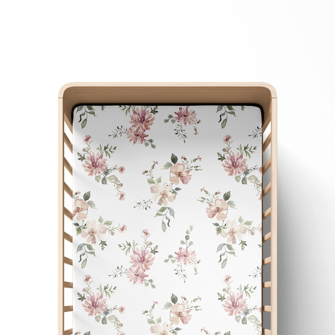 Prześcieradło z gumką do łóżeczka Magiczny Ogród 60x120 cm