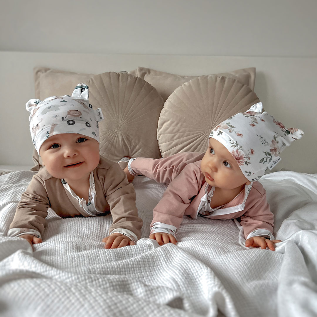 Czapeczka dla niemowlaka z uszami Safari 3-6m gallery 3