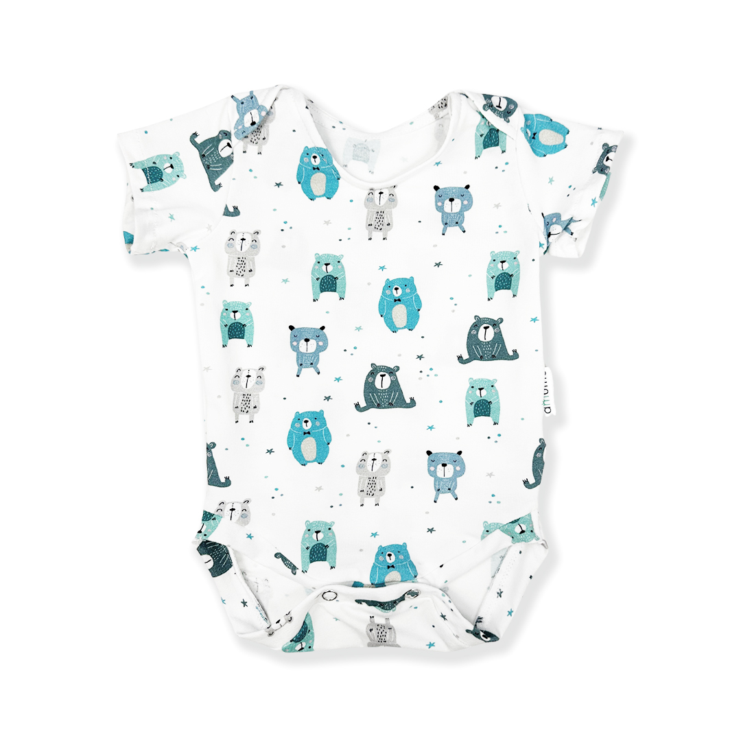 Body niemowlęce z krótkim rękawem Pastelowe Misie