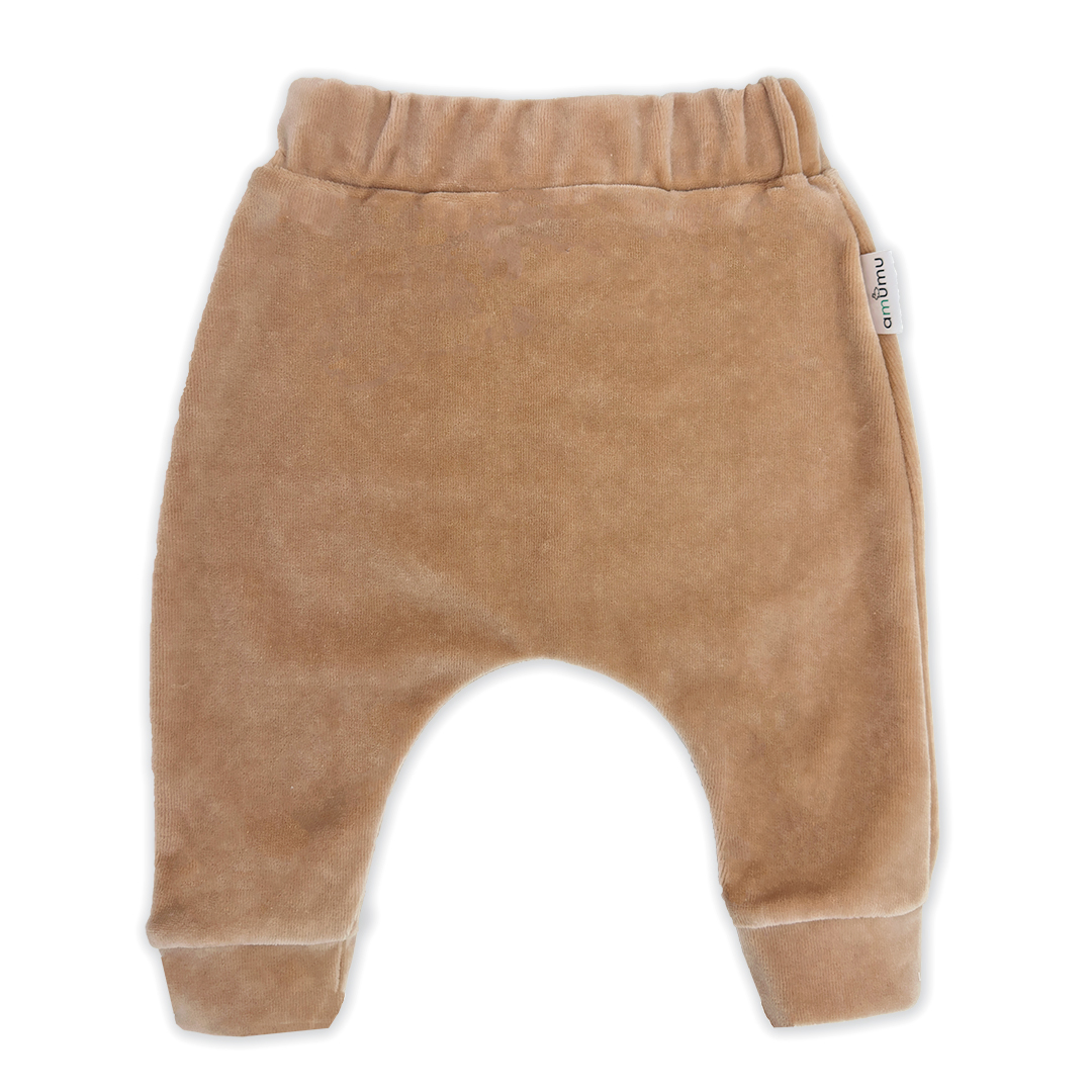 Spodenki niemowlęce welurowe latte