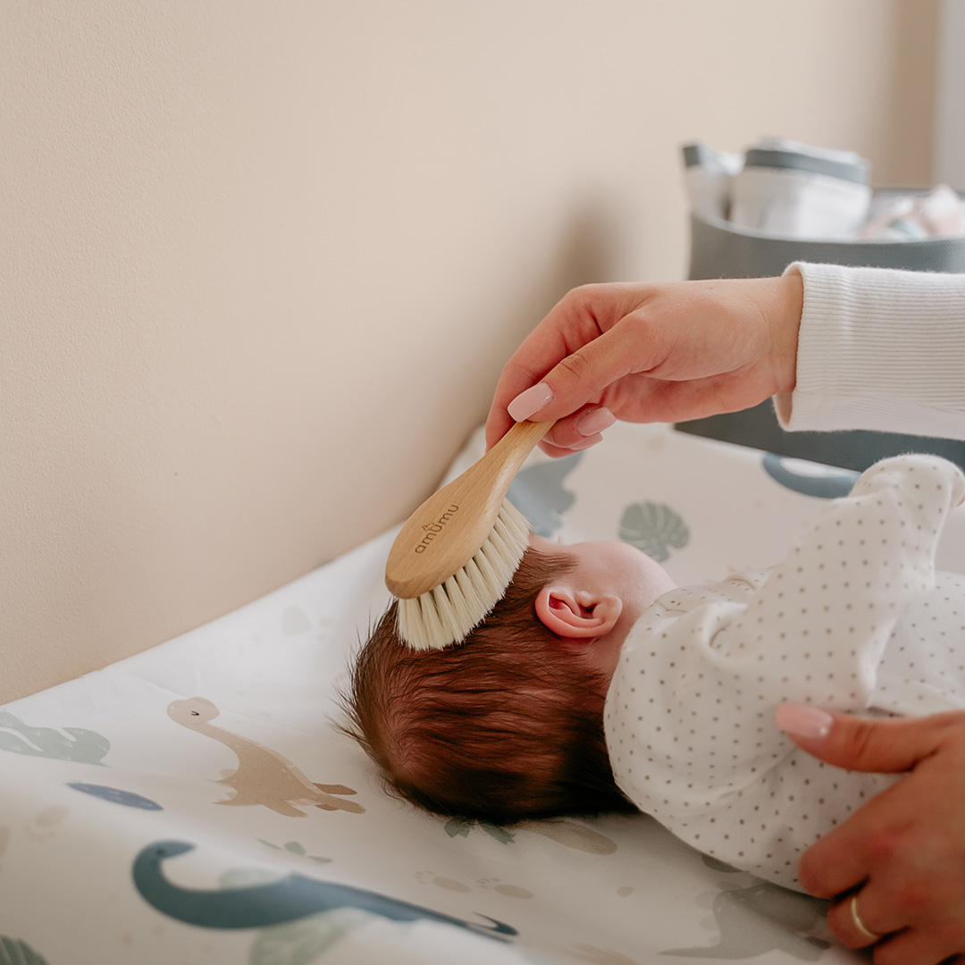 Naturalna szczotka z włosia koziego dla niemowląt gallery 1