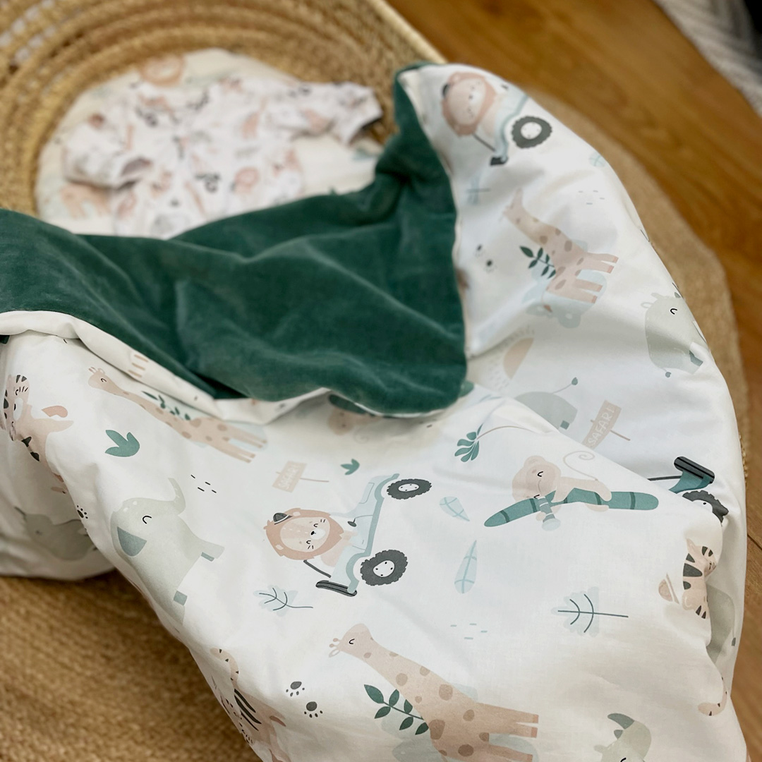 Kocyk bawełniany dla niemowlaka Safari gallery 2