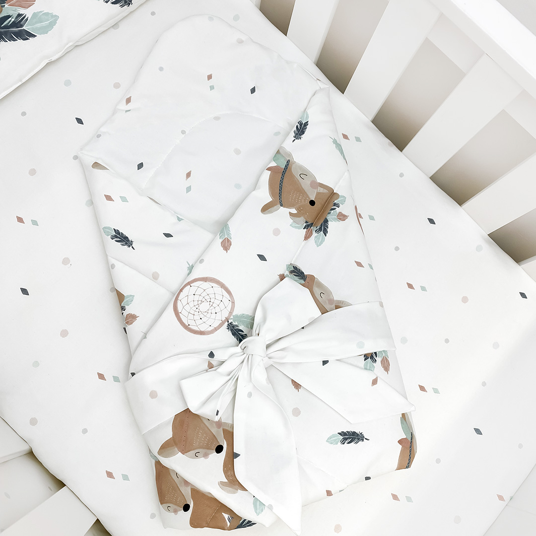 Prześcieradło z gumką do łóżeczka Boho 70x140 cm gallery 4