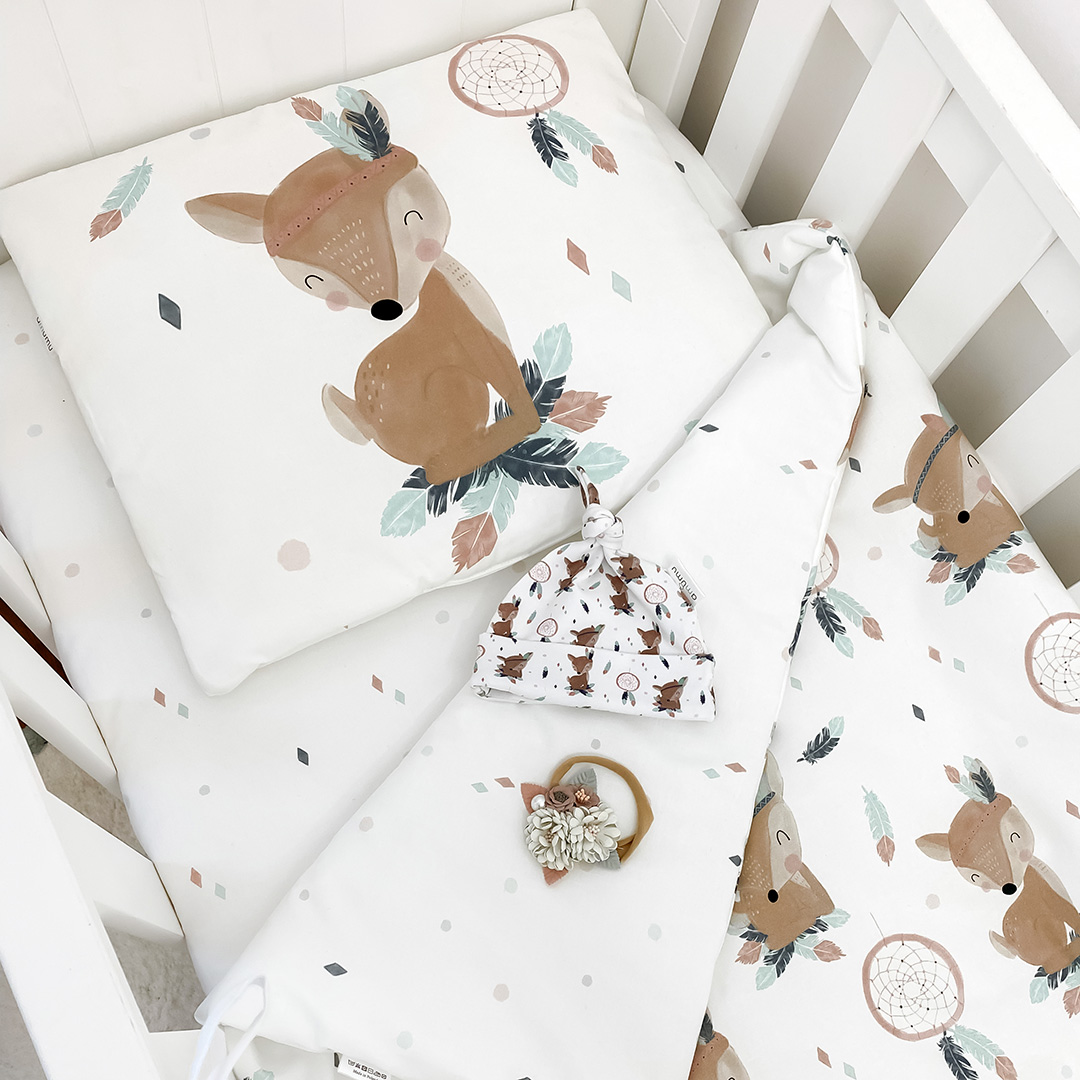 Prześcieradło z gumką do łóżeczka Boho 70x140 cm gallery 3