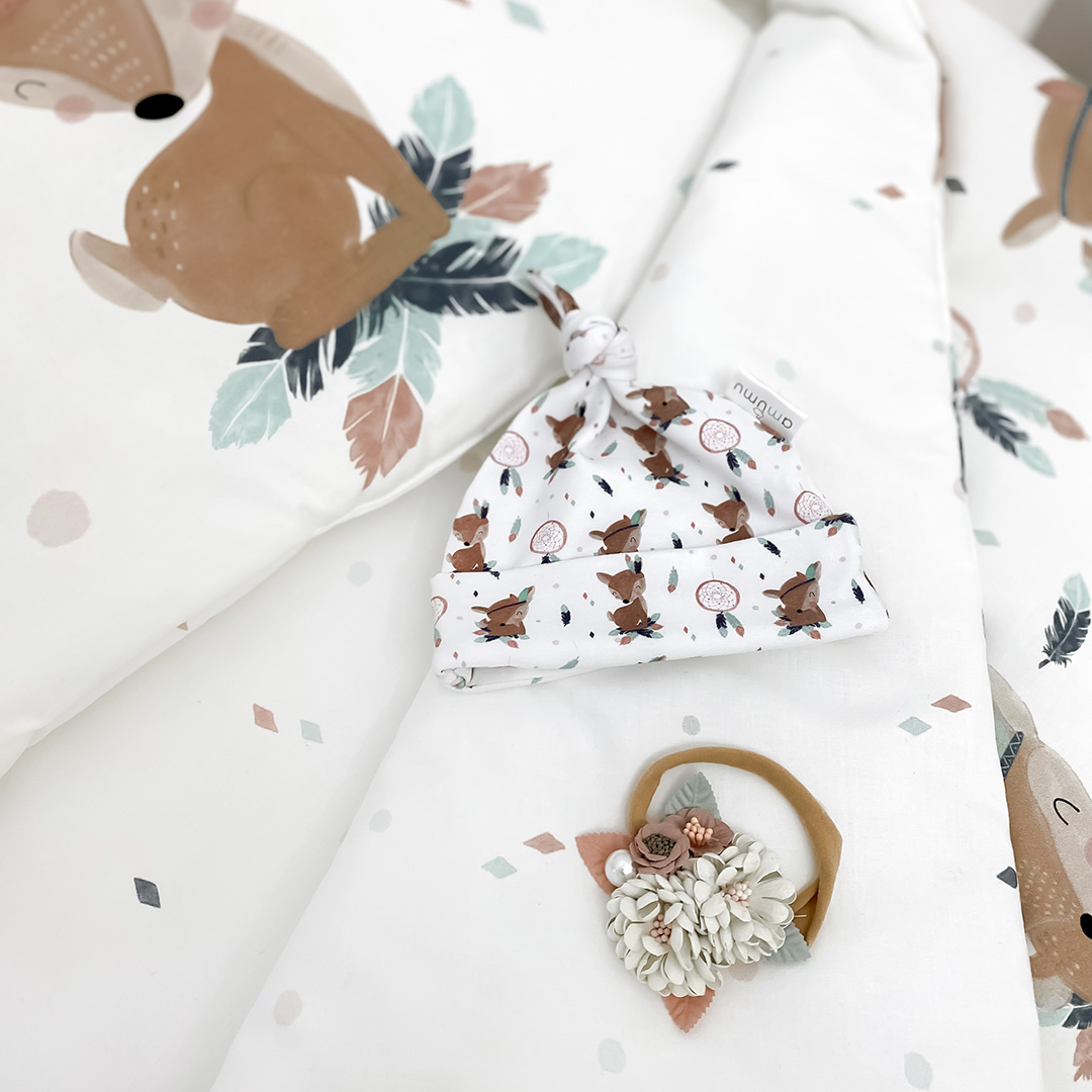 Prześcieradło z gumką do łóżeczka Boho 70x140 cm gallery 2