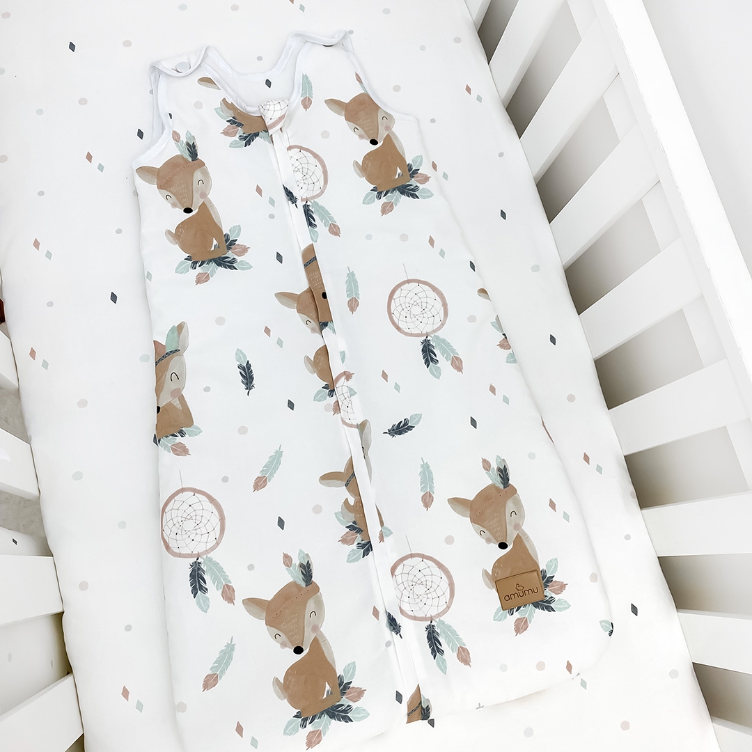 Prześcieradło z gumką do łóżeczka Boho 70x140 cm gallery 1