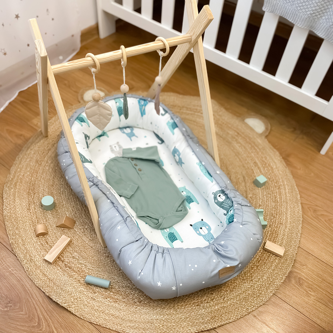 Kokon niemowlęcy Pastelowe Misie gallery 1