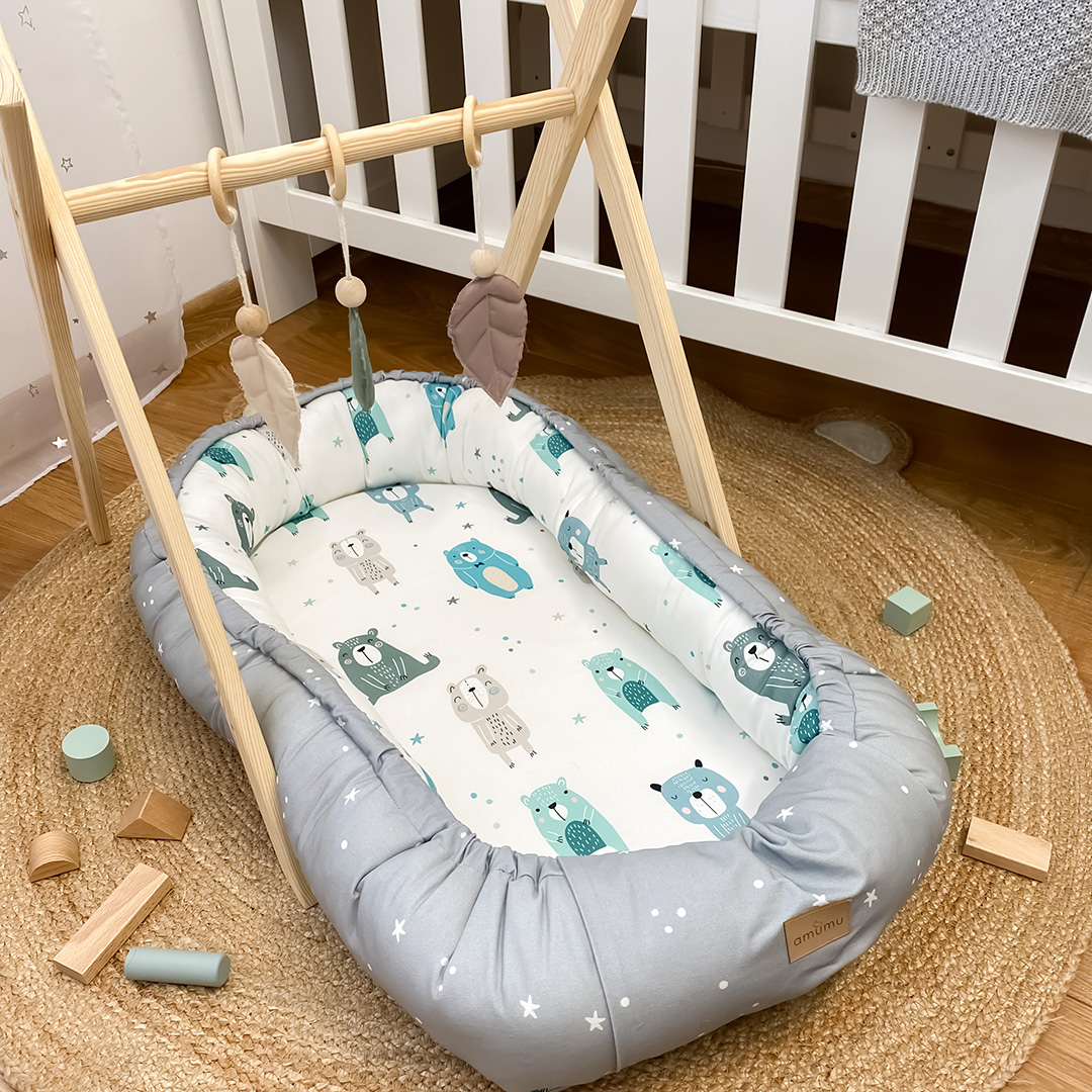 Kokon niemowlęcy Pastelowe Misie gallery 5