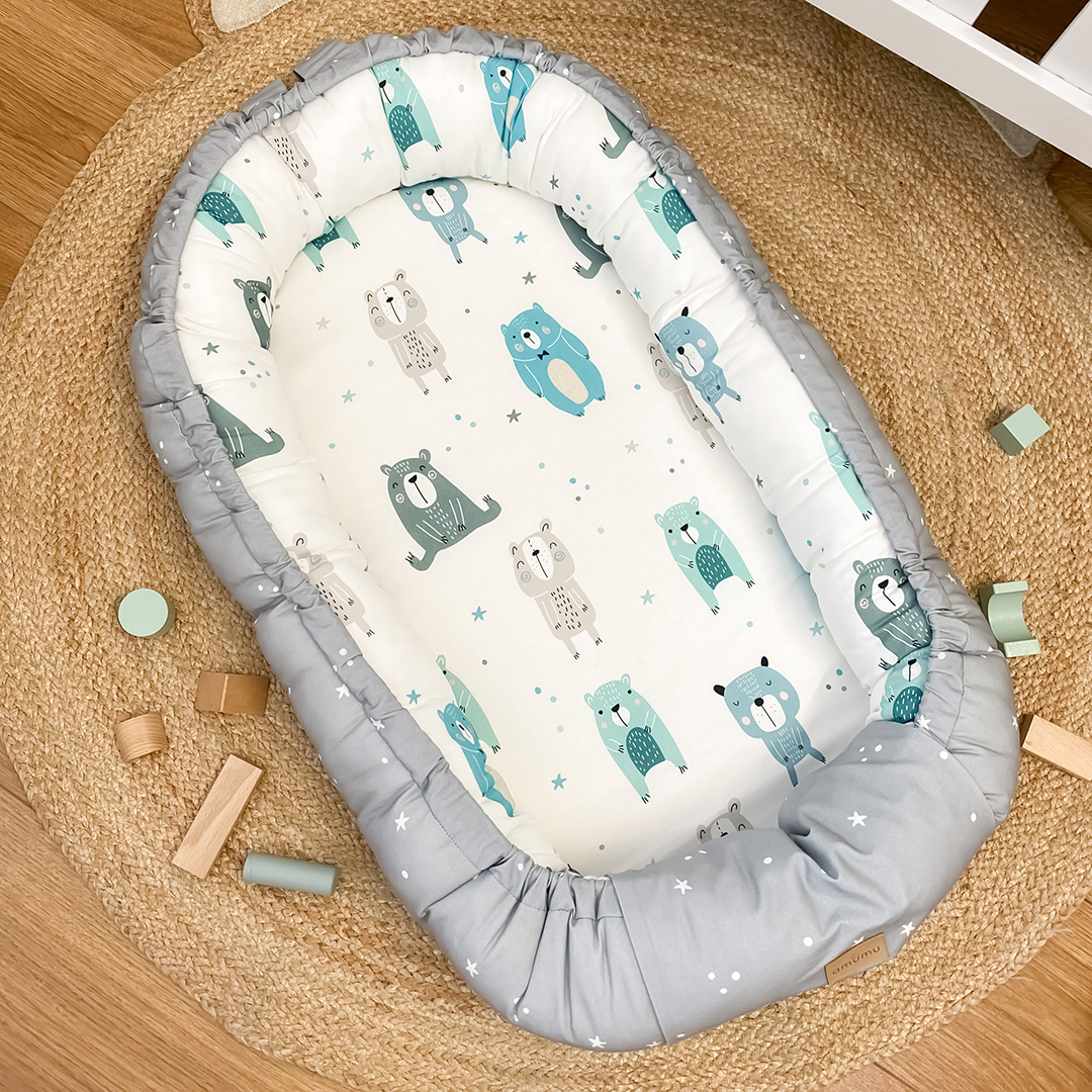 Kokon niemowlęcy Pastelowe Misie gallery 7