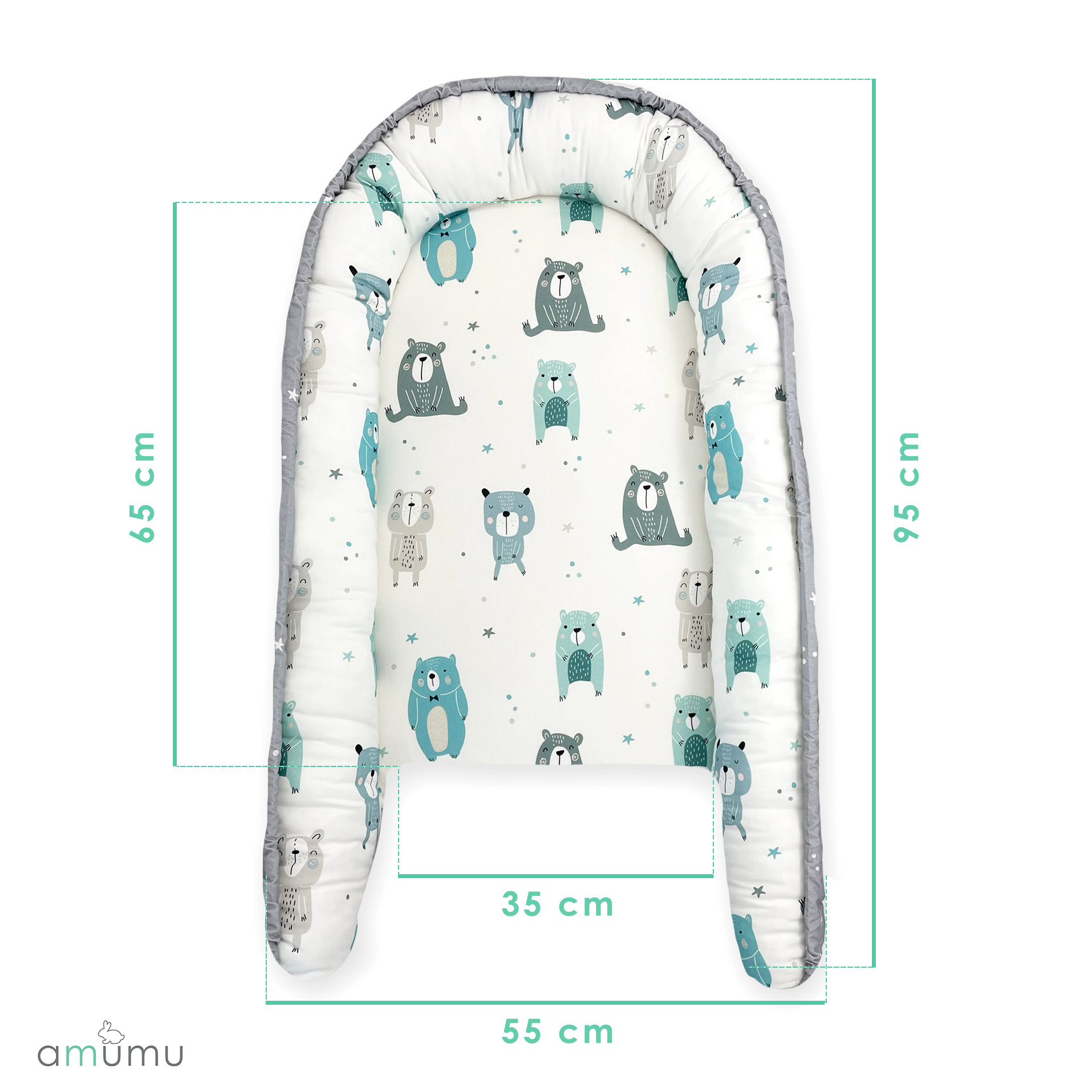 Kokon niemowlęcy Pastelowe Misie gallery 4