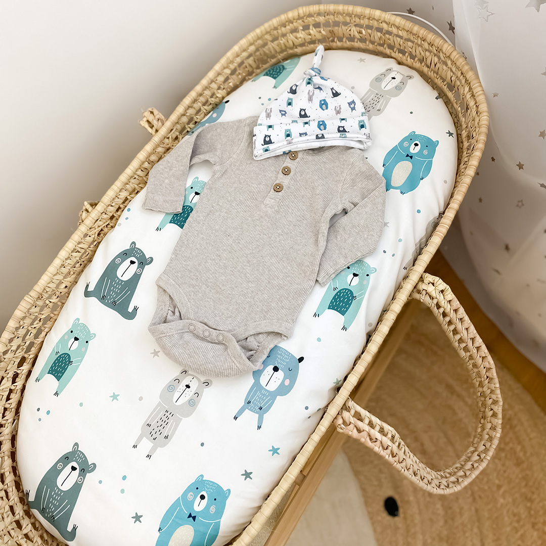 Prześcieradło do gondoli/kosza mojżesza Gwiazdki gallery 2