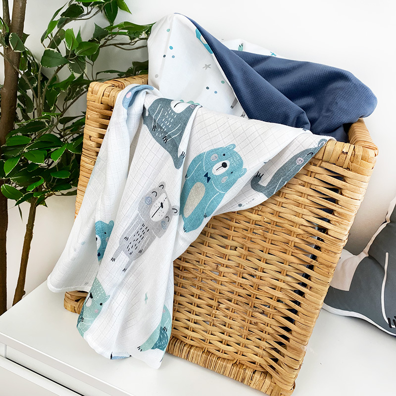 Pieluszki bambusowe Pastelowe Misie S 2-pak gallery 4