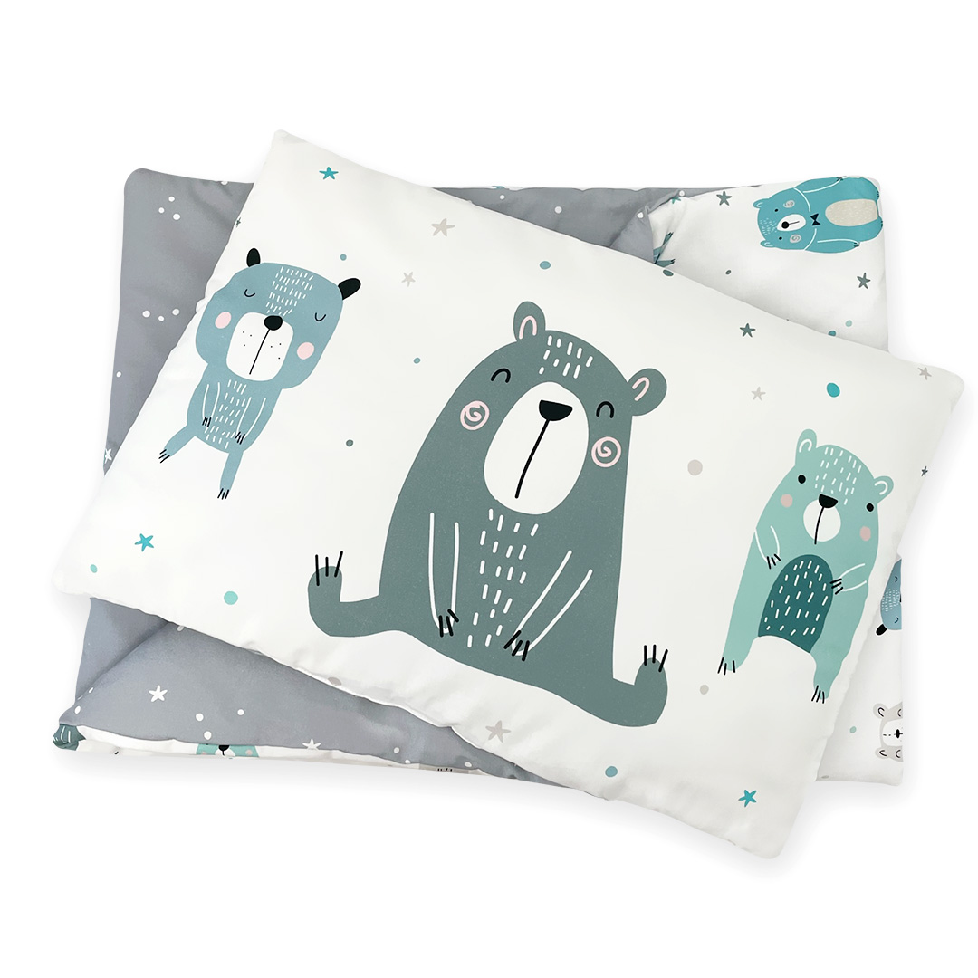 Pościel z wypełnieniem dla dzieci Pastelowe Misie L - 100x135