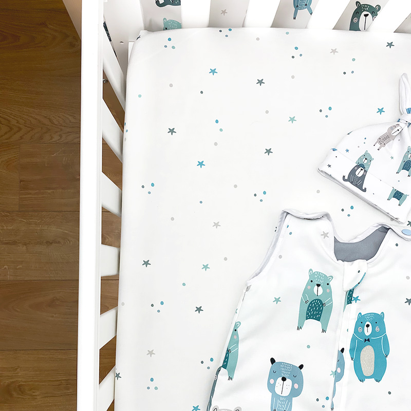 Prześcieradło z gumką do łóżeczka Gwiazdki 70x140 cm OUTLET gallery 1