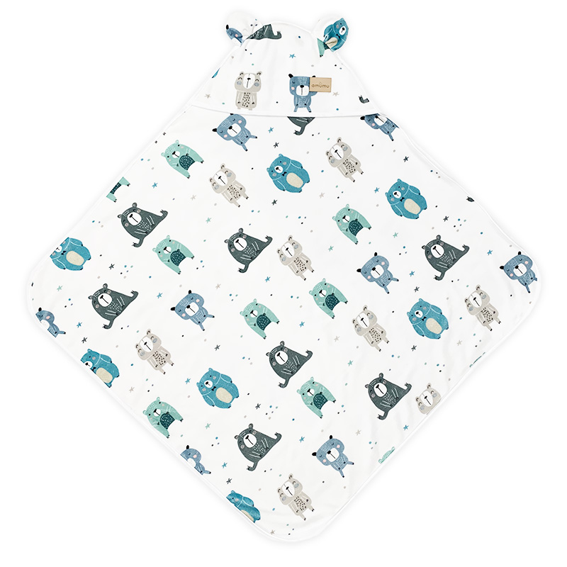 Ręcznik kąpielowy niemowlęcy Pastelowe Misie