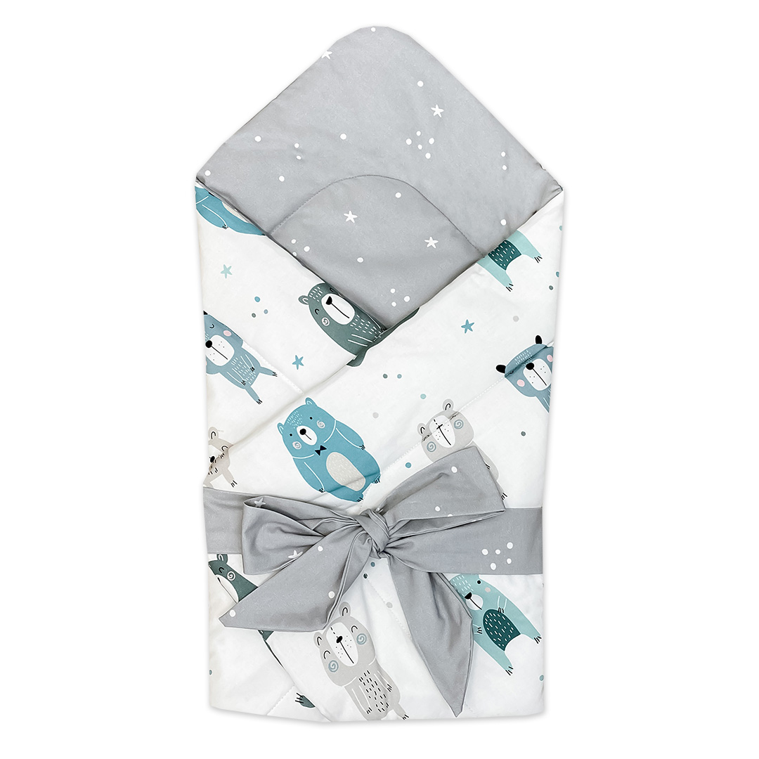 Rożek niemowlęcy bawełniany Pastelowe Misie