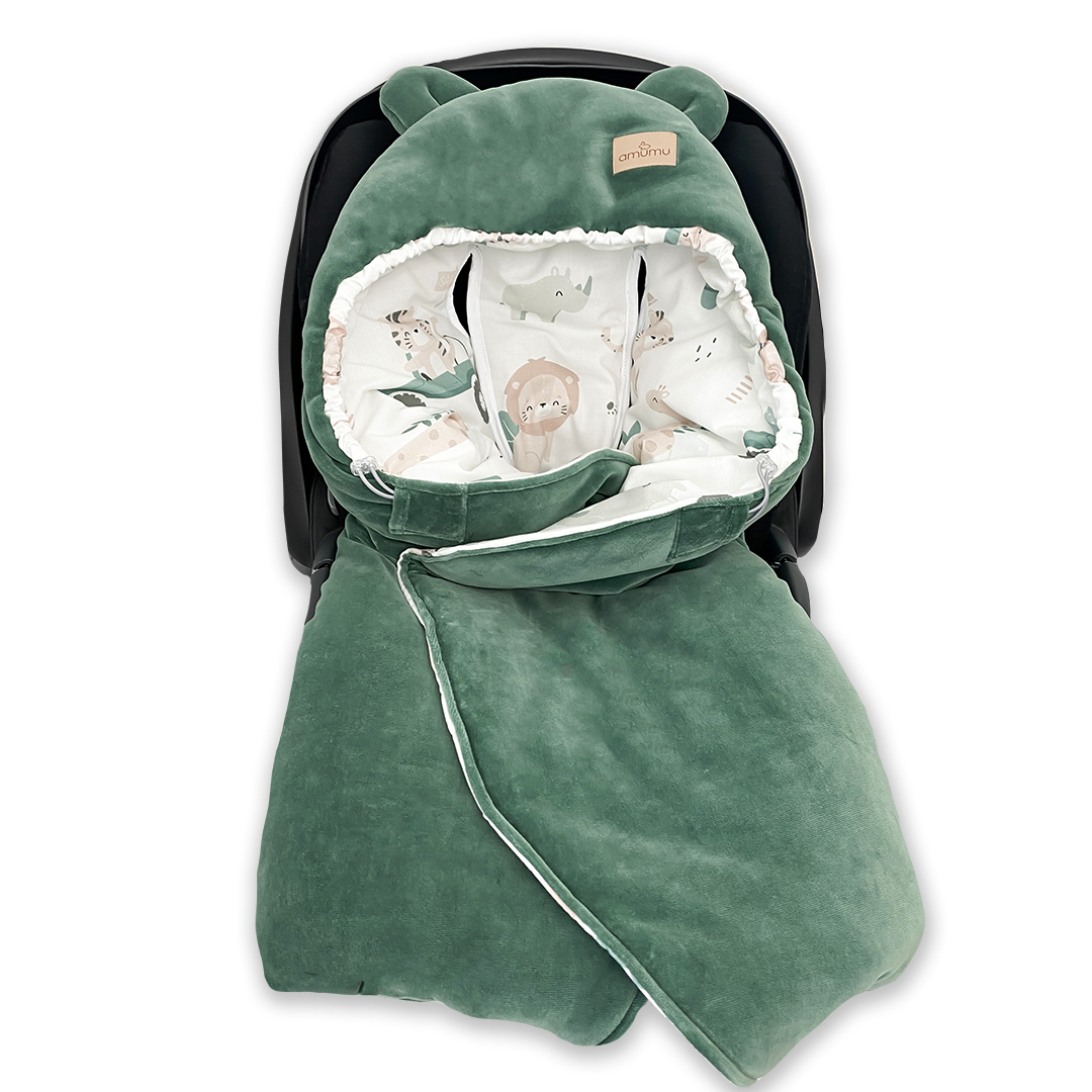 Otulacz do fotelika/kocyk welurowy do gondoli Safari