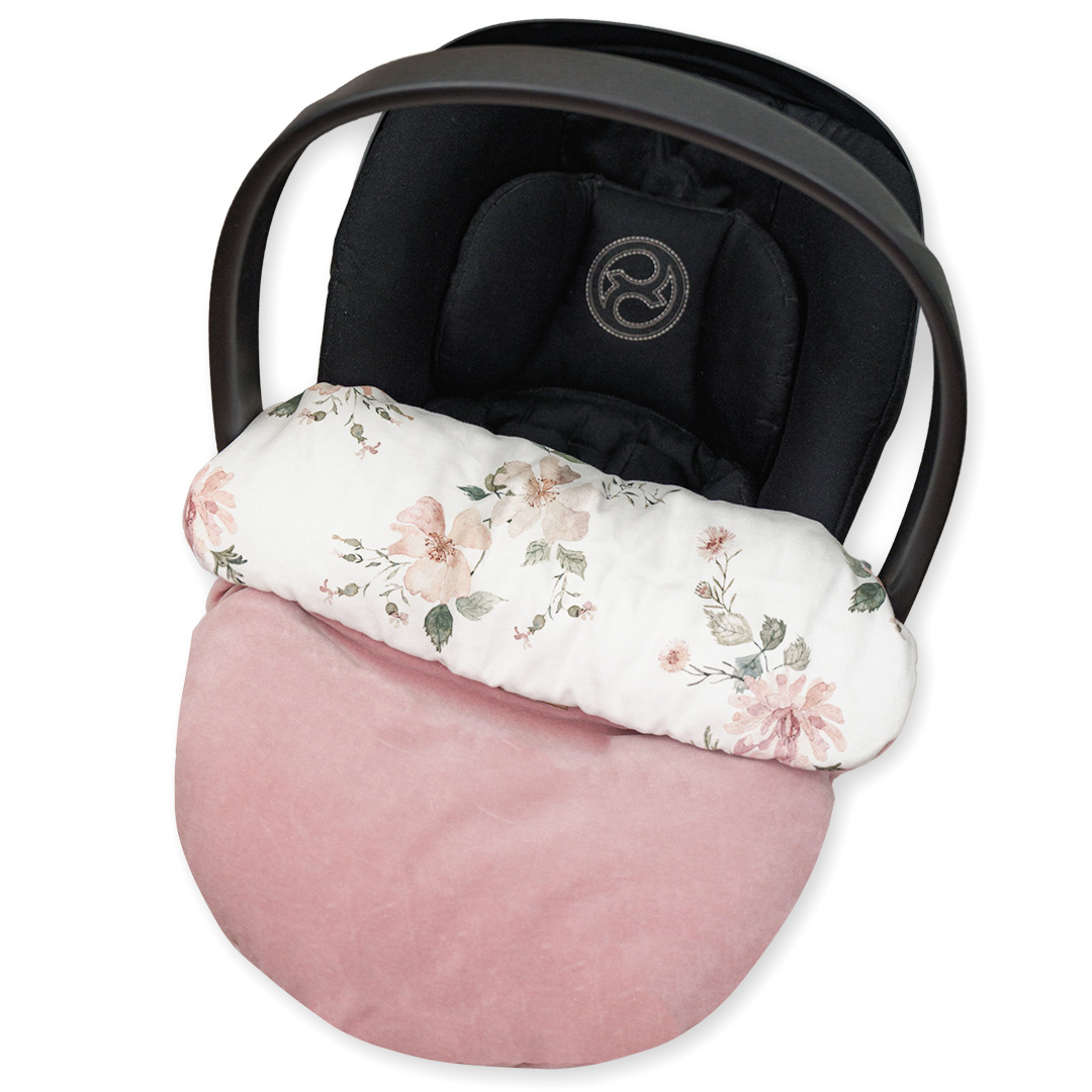 Kocyk do fotelika i wózka/półśpiworek welurowy Magiczny Ogród