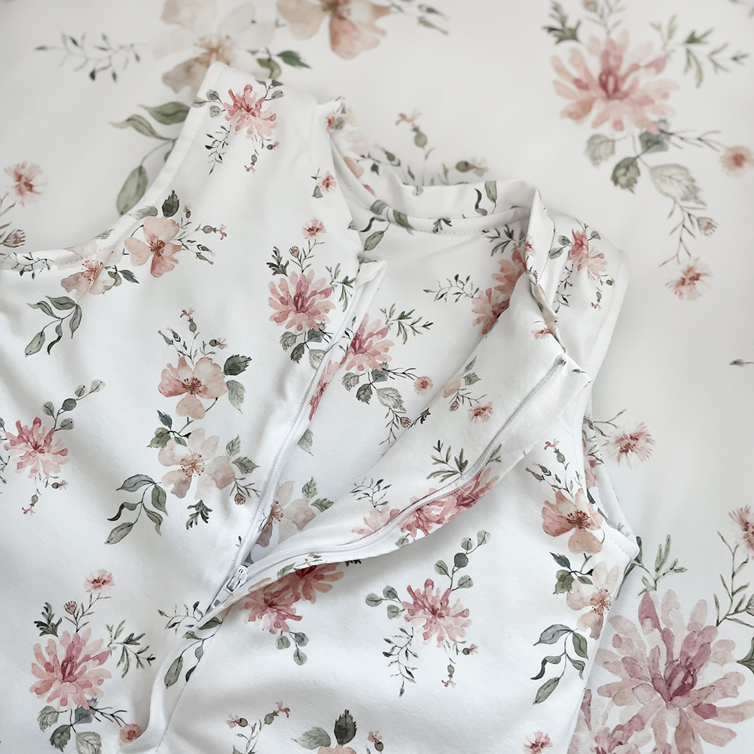 Prześcieradło z gumką do dostawki Zaczarowane Dalie 60x90 cm gallery 1