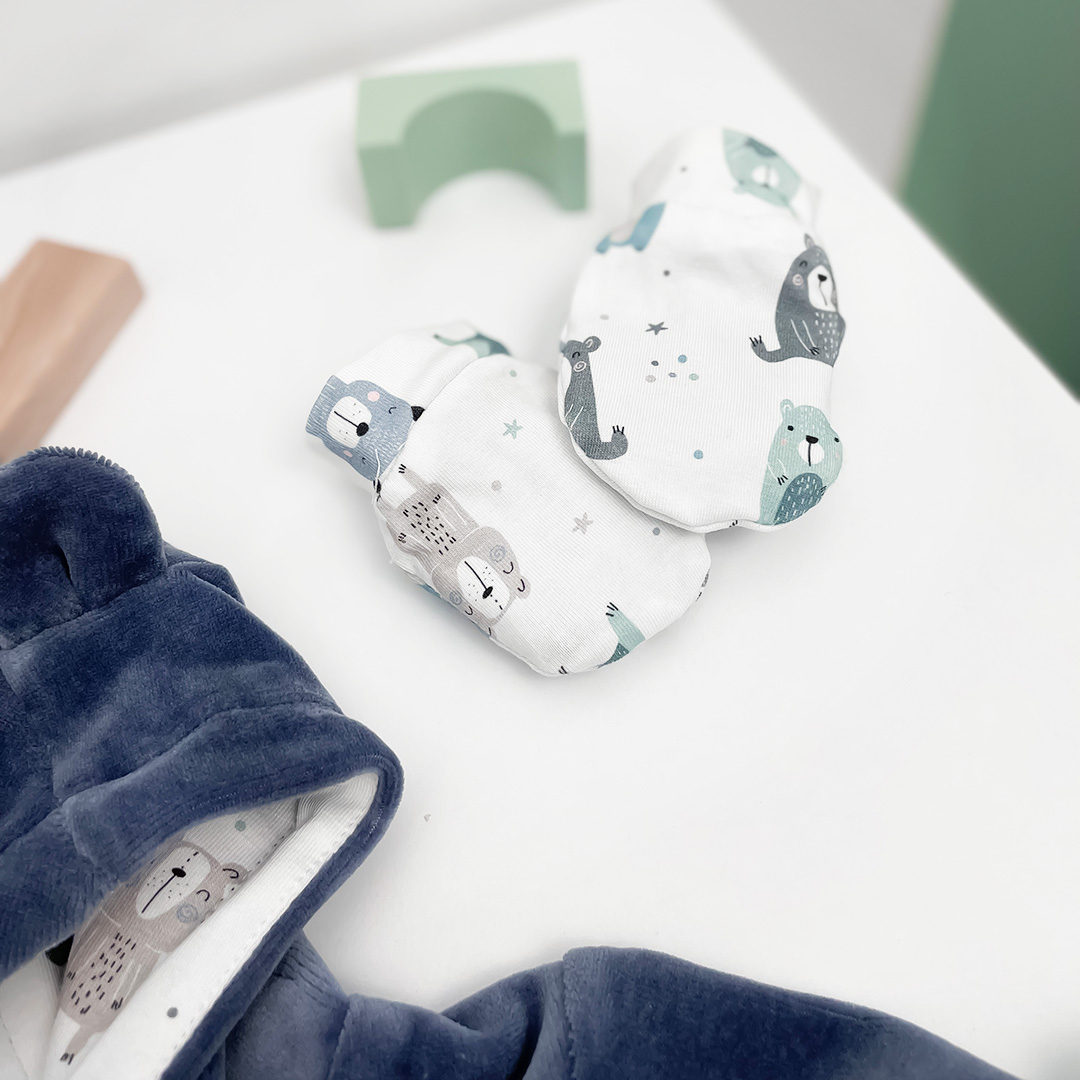 Rękawiczki niemowlęce Pastelowe Misie gallery 2