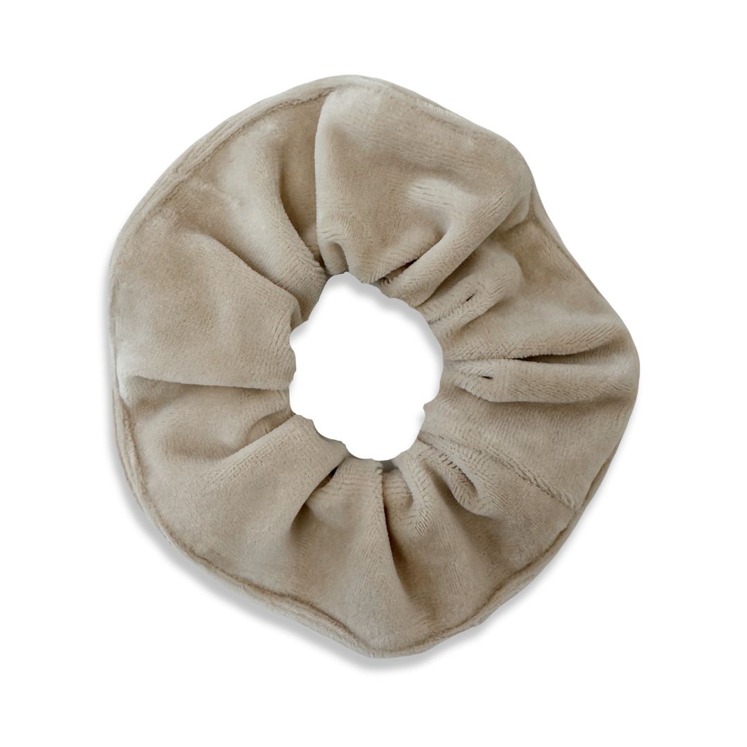 Frotka welurowa do włosów Beżowa