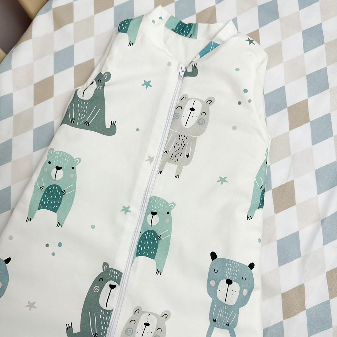 Śpiworek do spania dla noworodka 2.5 TOG Pastelowe Misie 0-2 M gallery 3