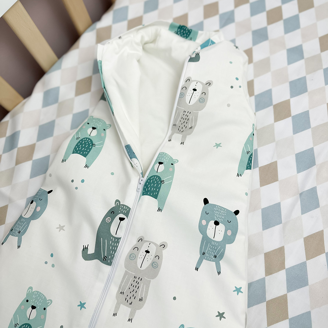 Śpiworek do spania dla noworodka 2.5 TOG Pastelowe Misie 0-2 M gallery 4