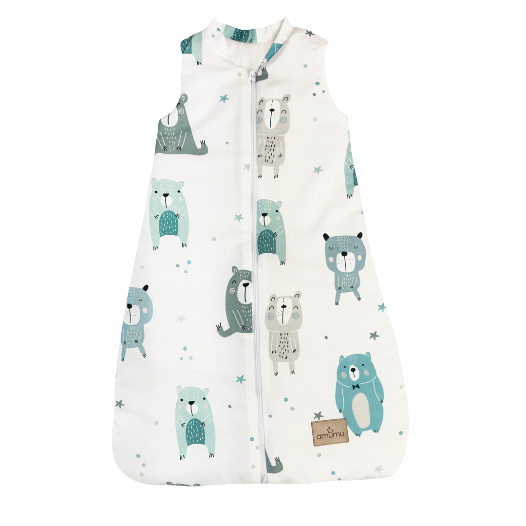 Śpiworek do spania dla niemowlaka 2.5 TOG Pastelowe Misie 6-12 M