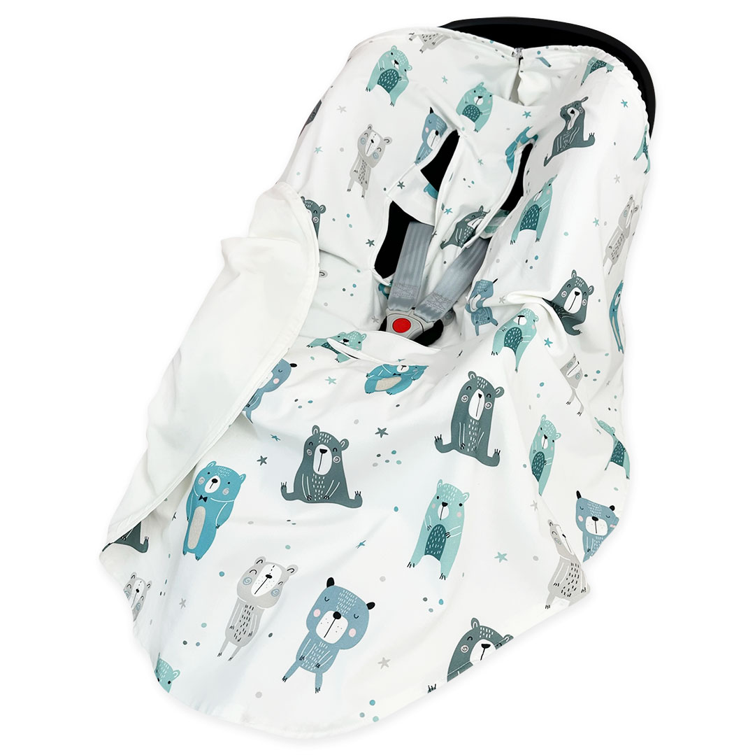 Otulacz do fotelika letni Pastelowe Misie