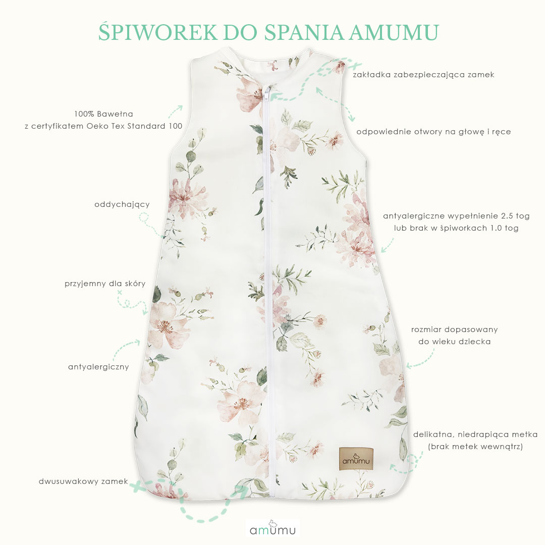 Śpiworek do spania dla niemowlaka 2.5 TOG Magiczny Ogród 6-12 M gallery 7
